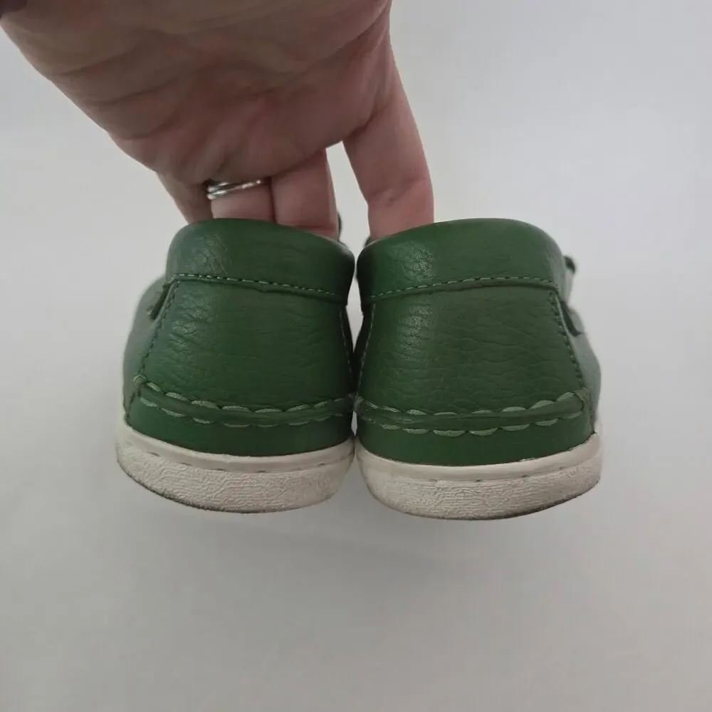 Cole Haan Pinch Weekender Men's Jade Green Leather Slip-On Penny Loafers Sz 8